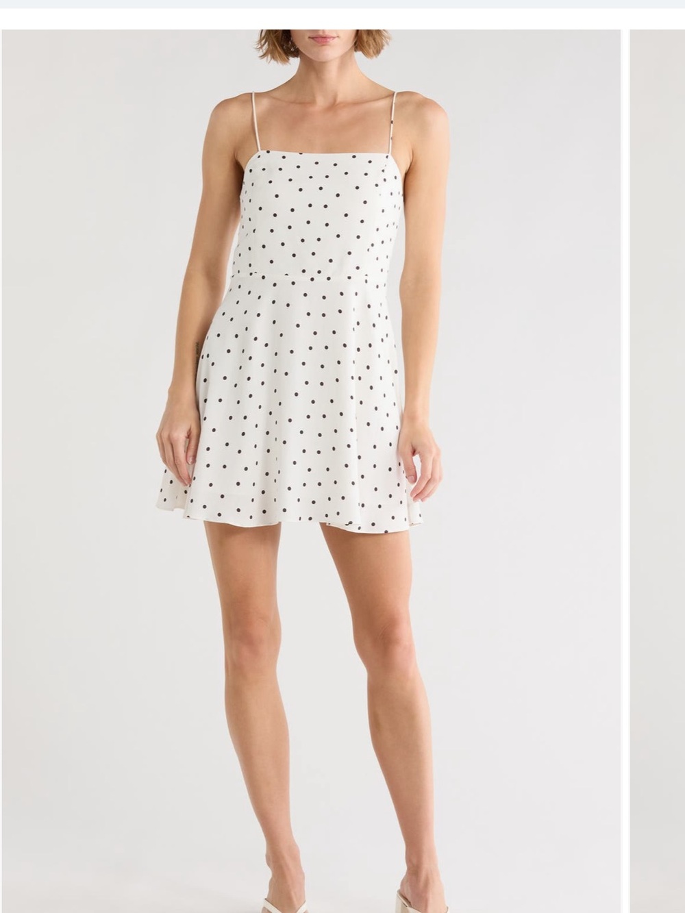 Alice + Olivia White Mini Dress with Black Polka Dots Glinda dress new